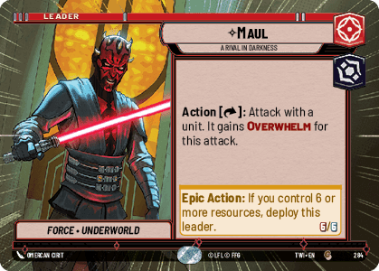 その他 Maul / STAR WARS UNLIMITED Star Wars Unlimited Trading Card Game Twilight of the