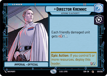 Set 1 Card 001 Director Krennic Leader