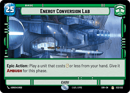Set 1 Card 022 Energy Conversion Lab Base