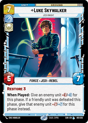 Set 1 Card 051 Luke Skywalker