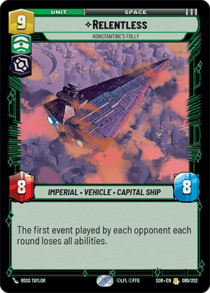 Set 1 Card 089 Relentless